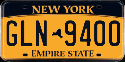 NY license plate GLN9400