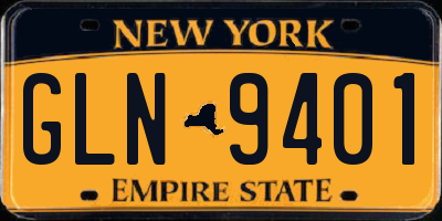 NY license plate GLN9401