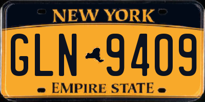NY license plate GLN9409