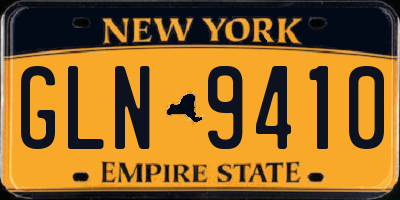 NY license plate GLN9410