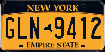 NY license plate GLN9412
