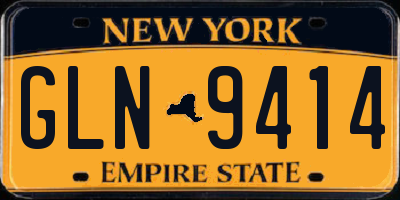NY license plate GLN9414