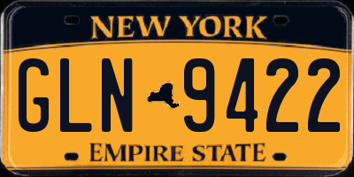 NY license plate GLN9422