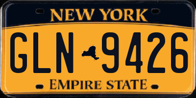 NY license plate GLN9426