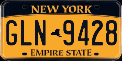 NY license plate GLN9428