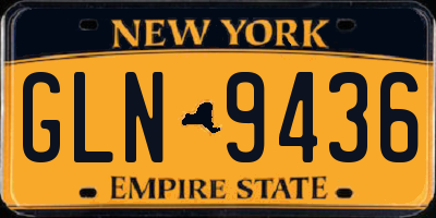 NY license plate GLN9436