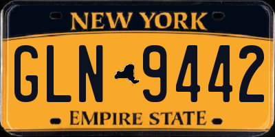 NY license plate GLN9442