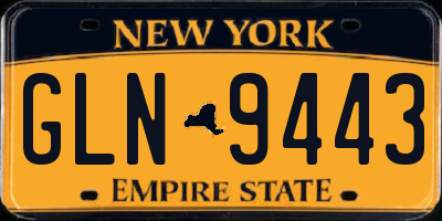 NY license plate GLN9443