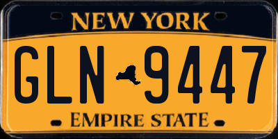 NY license plate GLN9447