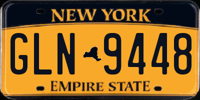 NY license plate GLN9448