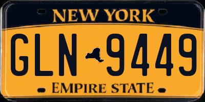 NY license plate GLN9449