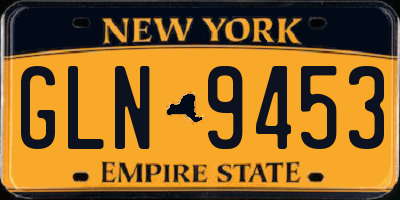 NY license plate GLN9453