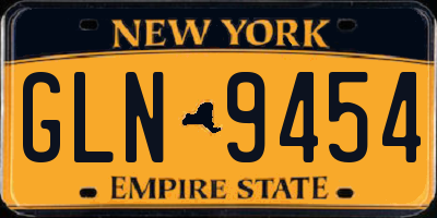 NY license plate GLN9454
