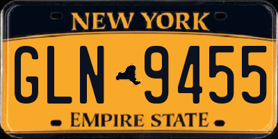 NY license plate GLN9455
