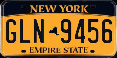 NY license plate GLN9456
