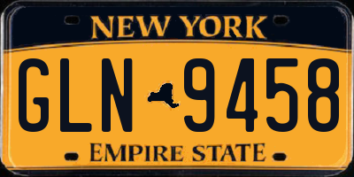 NY license plate GLN9458