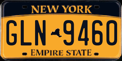 NY license plate GLN9460