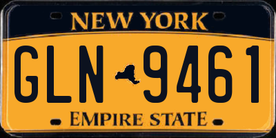 NY license plate GLN9461