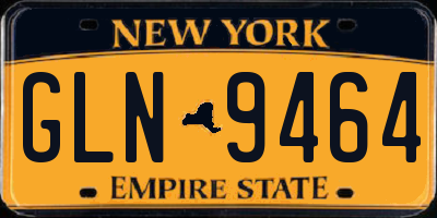 NY license plate GLN9464