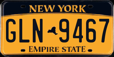 NY license plate GLN9467