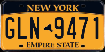 NY license plate GLN9471