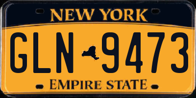 NY license plate GLN9473