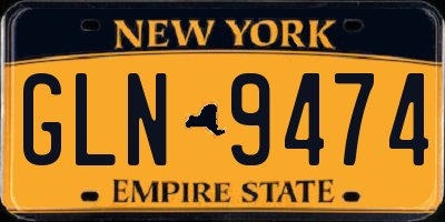 NY license plate GLN9474