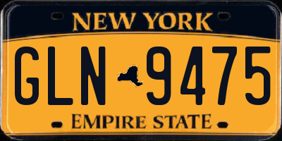 NY license plate GLN9475