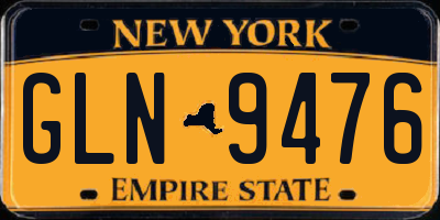 NY license plate GLN9476
