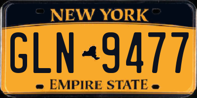 NY license plate GLN9477