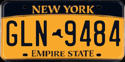 NY license plate GLN9484