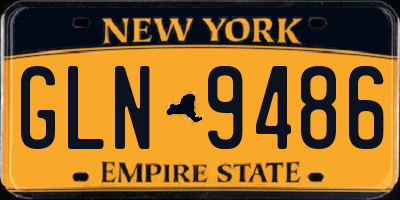 NY license plate GLN9486