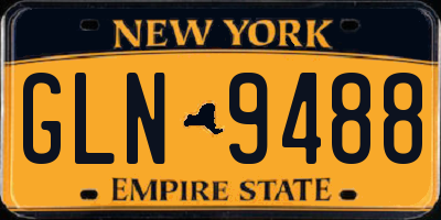 NY license plate GLN9488