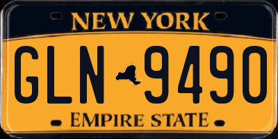 NY license plate GLN9490