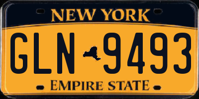 NY license plate GLN9493