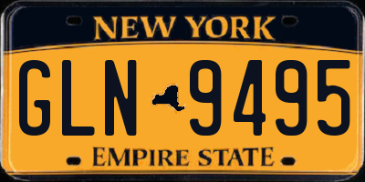 NY license plate GLN9495