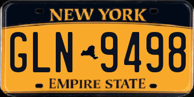 NY license plate GLN9498