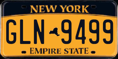 NY license plate GLN9499