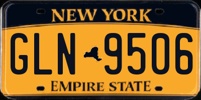 NY license plate GLN9506