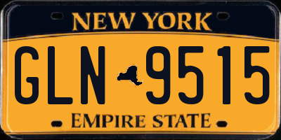 NY license plate GLN9515