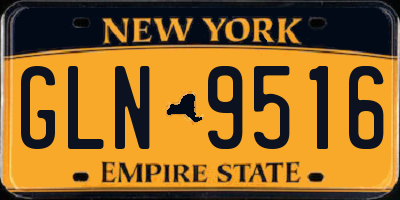 NY license plate GLN9516