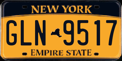 NY license plate GLN9517