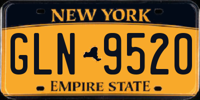 NY license plate GLN9520