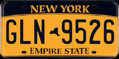 NY license plate GLN9526