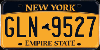 NY license plate GLN9527