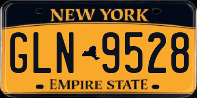 NY license plate GLN9528