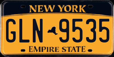 NY license plate GLN9535