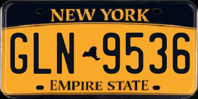 NY license plate GLN9536