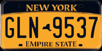 NY license plate GLN9537