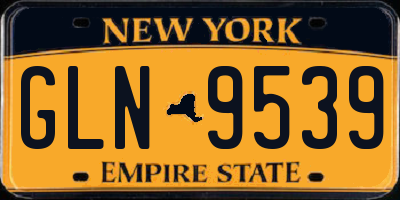 NY license plate GLN9539